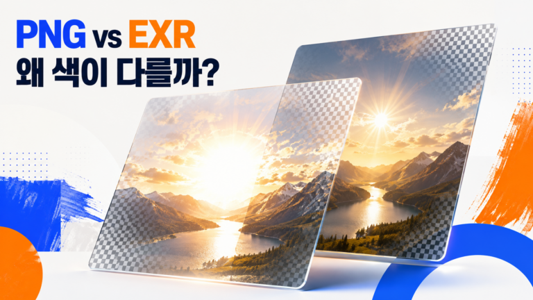 PNG와 EXR, 왜 같은 렌더인데 색이 다르게 보일까? 1 PNG EXR 썸네일