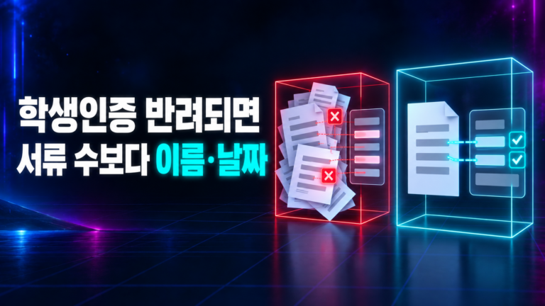 오토데스크 학생인증 반려 시 서류 수보다 이름과 날짜를 맞춰야 한다는 비교 썸네일